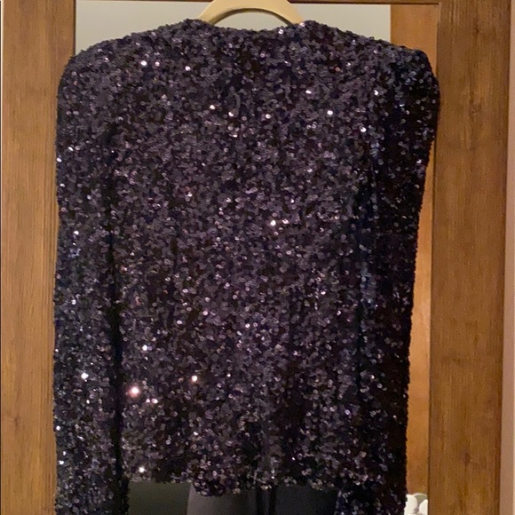 Sequin Kenneth Cole top jacket w button closure - Picture 5 of 5